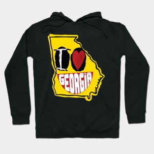 I Love Georgia Smiling Happy Face Hoodie